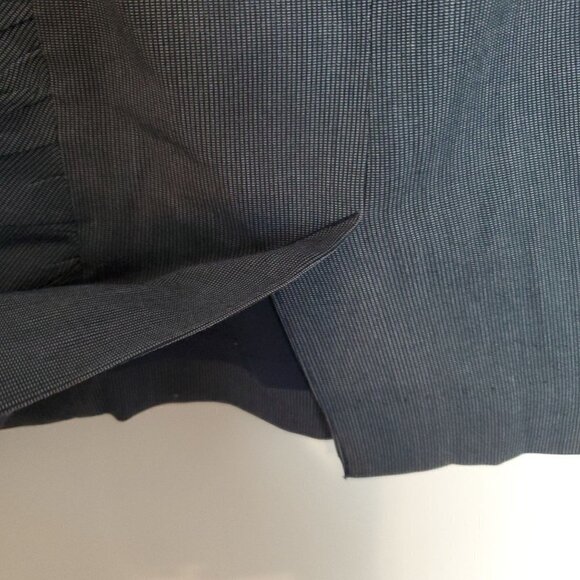 Cartonnier‎ 8 Ruched Charcoal Gray Pencil Skirt Lined Back Zip Back Slit - Picture 9 of 9
